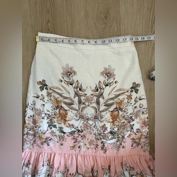 Coquette House of Harlow Skirt Painterly Floral Romantic - Picture 9 of 16